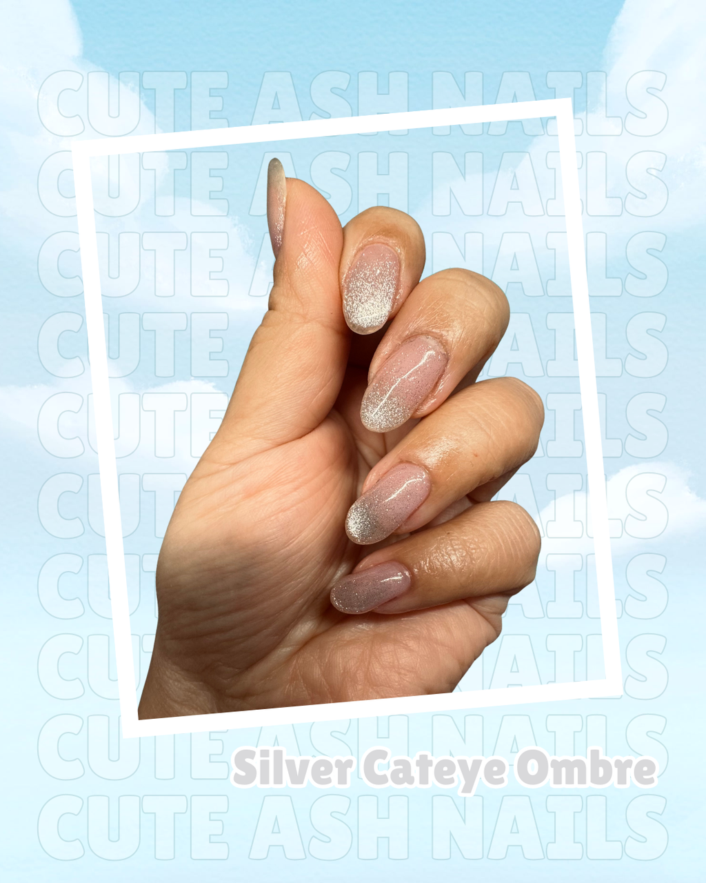 Silver Cat Eye Ombre French