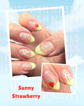 Sunny Strawberries Press On Nails